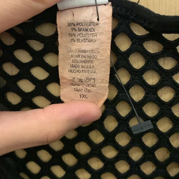 Black fishnet stretchy dress Size 1XL - Picture 10 of 10